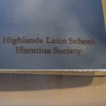 Highlands Latin School Horatius Society book